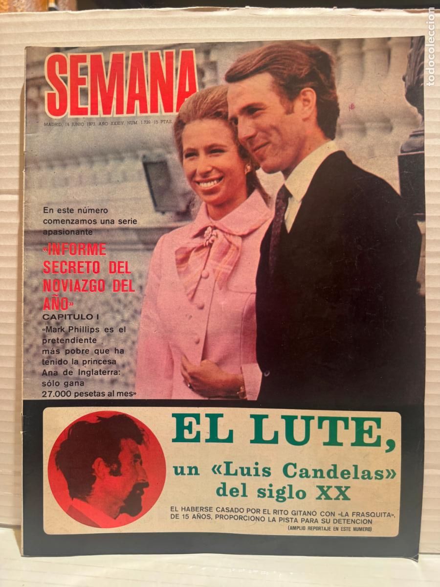 Collectionnisme de Revues et Journaux: REVISTA SEMANA MARK PHILLIPS JUNIO DE 1973 El Lute
