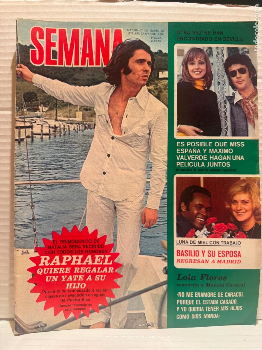 Colecionismo de Revistas e Jornais: REVISTA SEMANA RAPHAEL MARZO DE 1973