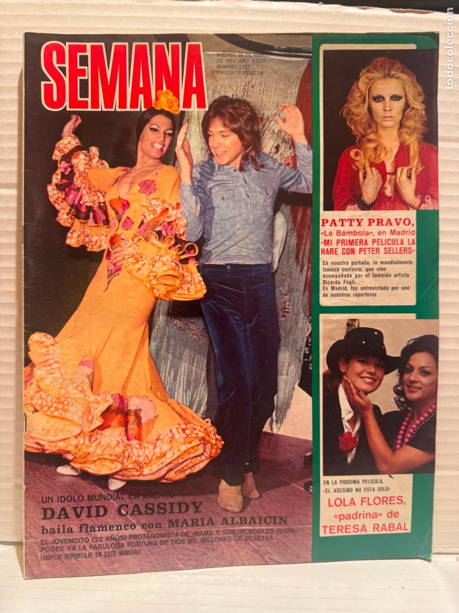 Collectionnisme de Revues et Journaux: REVISTA SEMANA DAVID CASSIDY MARZO DE 1973
