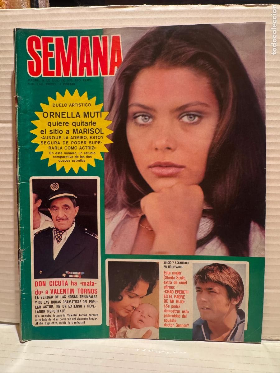 Coleccionismo de revistas y peri&oacute;dicos: REVISTA SEMANA ORNELLA MUTI JULIO DE 1973