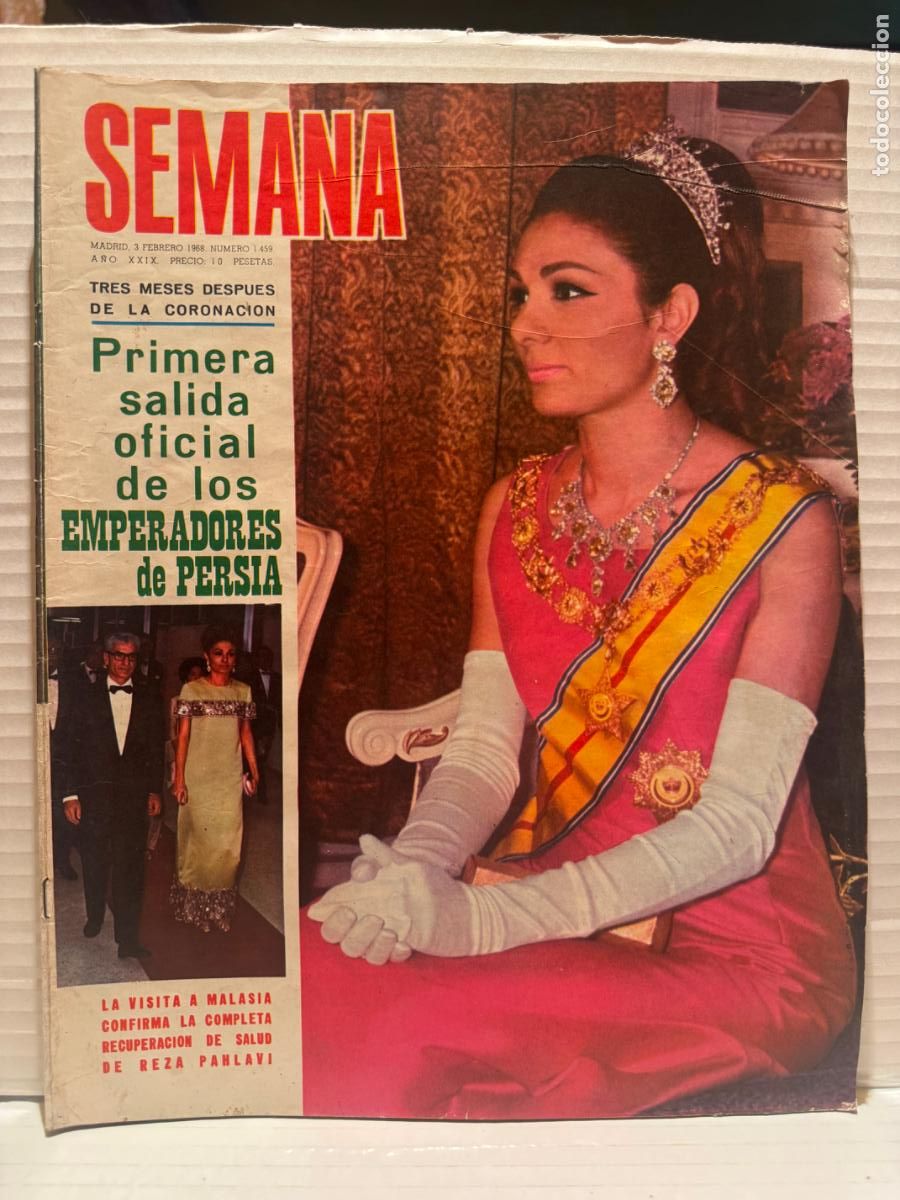 Coleccionismo de revistas y peri&oacute;dicos: REVISTA SEMANA EMPERADORES DE PERSIA FEBRERO 1968