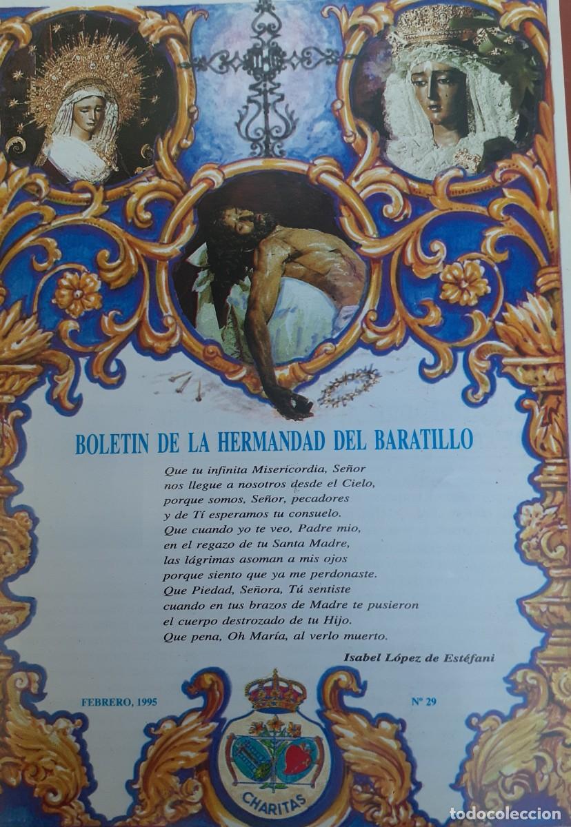 Coleccionismo de revistas y peri&oacute;dicos: SEMANA SANTA SEVILLA, BOLET&Iacute;N HERMANDAD DEL BARATILLO N&ordm; 29, FEBRERO 1995