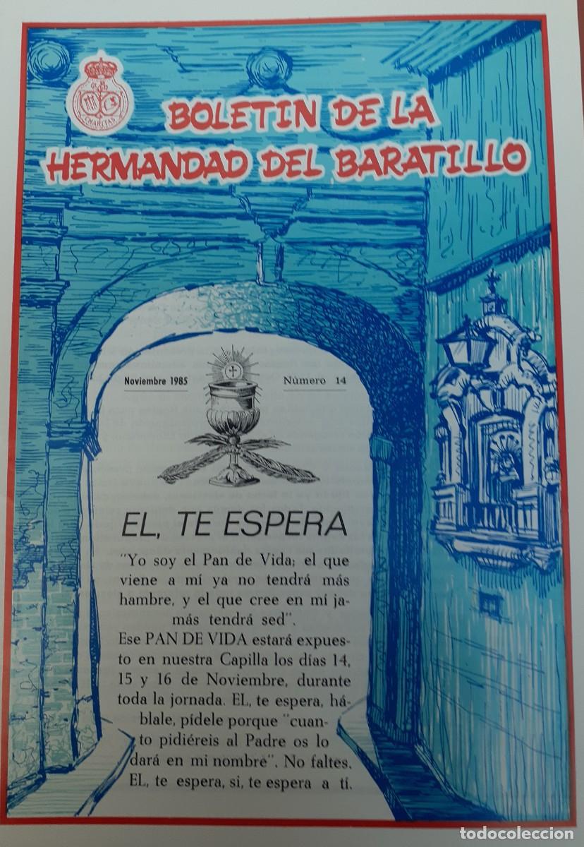Coleccionismo de revistas y peri&oacute;dicos: SEMANA SANTA SEVILLA, BOLET&Iacute;N HERMANDAD DEL BARATILLO N&ordm; 14, NOVIEMBRE 1985
