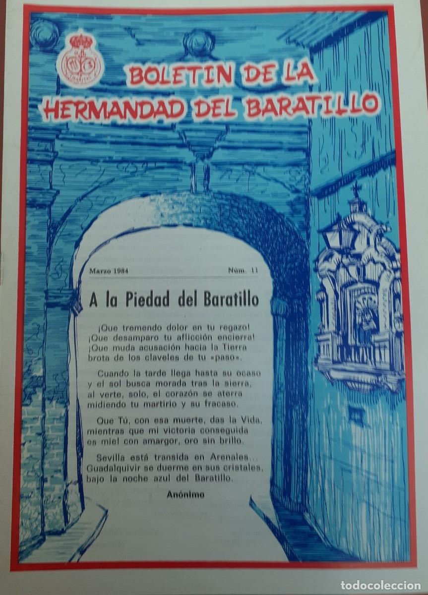 Coleccionismo de revistas y peri&oacute;dicos: SEMANA SANTA SEVILLA, BOLET&Iacute;N HERMANDAD DEL BARATILLO N&ordm; 11, MARZO 1984
