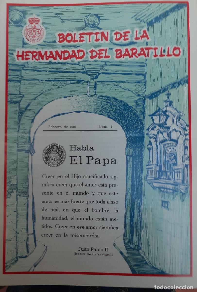 Coleccionismo de revistas y peri&oacute;dicos: SEMANA SANTA SEVILLA, BOLET&Iacute;N HERMANDAD DEL BARATILLO N&ordm;4, FEBRERO 1981