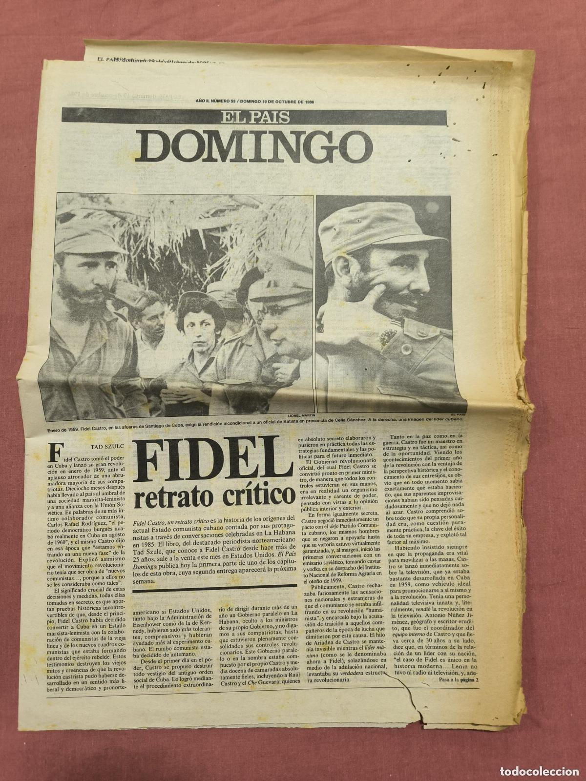 Collection Magazines and Newspapers: Suplemento El Pa&iacute;s Domingo &ndash; Fidel Castro Retrato Cr&iacute;tico Coleccionismo