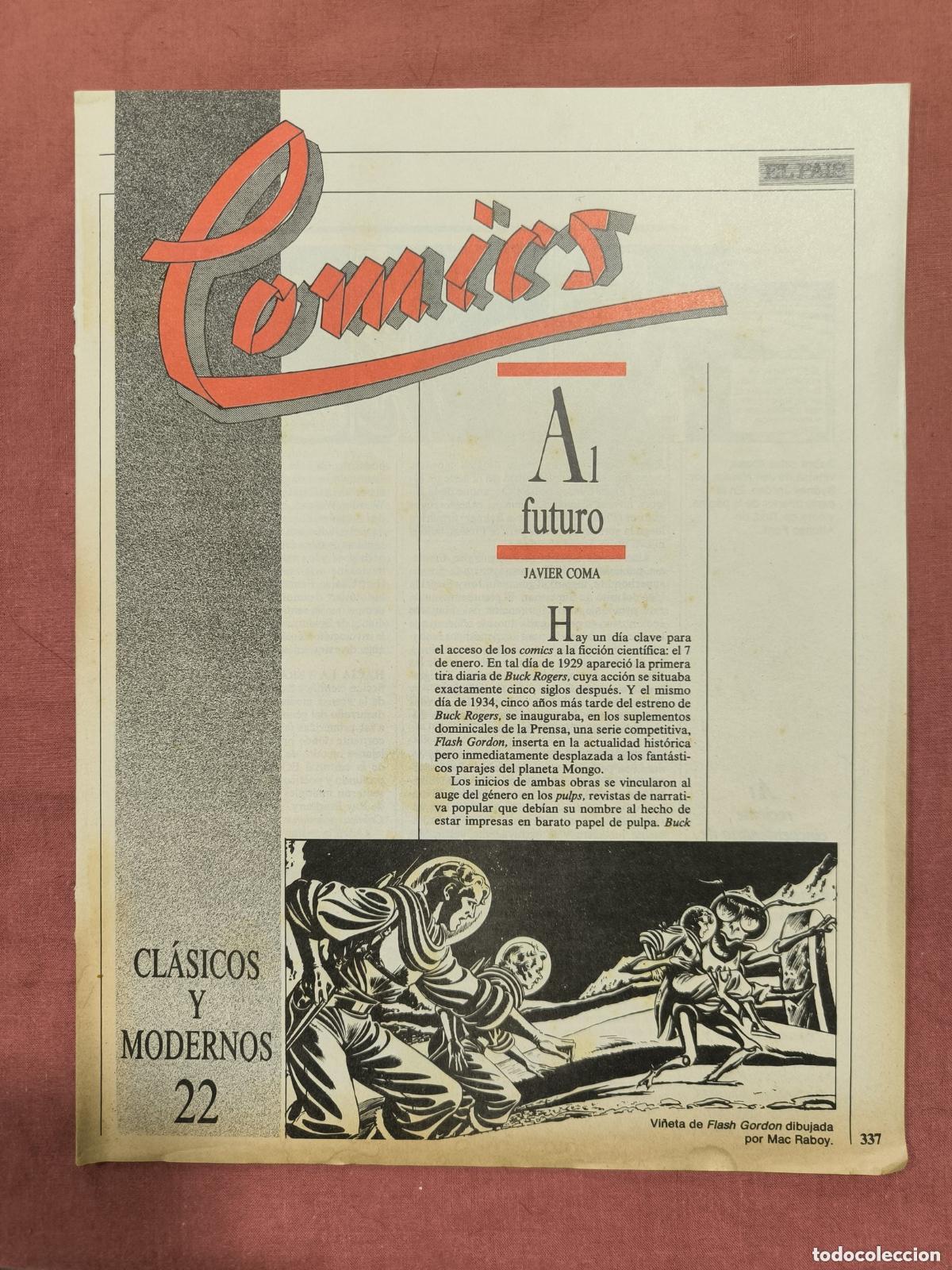 Colecionismo de Revistas e Jornais: C&oacute;mics Cl&aacute;sicos y Modernos N&ordm; 22 El Pa&iacute;s &ndash; Al Futuro Ciencia Ficci&oacute;n