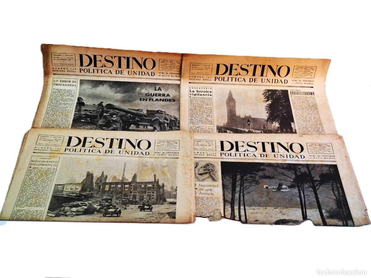 Colecionismo de Revistas e Jornais: ANTIGUOS 4 PERIODICOS DESTINO ---------------