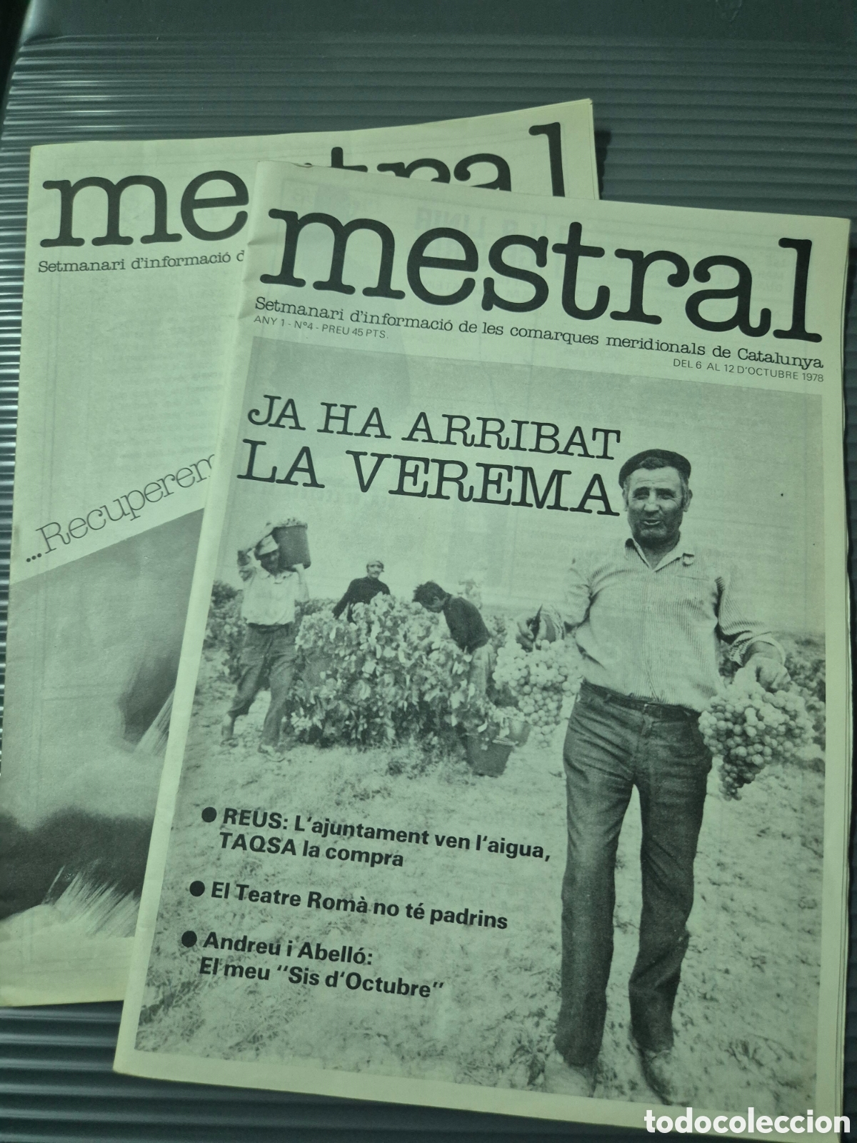 Coleccionismo de revistas y peri&oacute;dicos: MESTRAL N 4 6/10/1978 LA VEREMA
