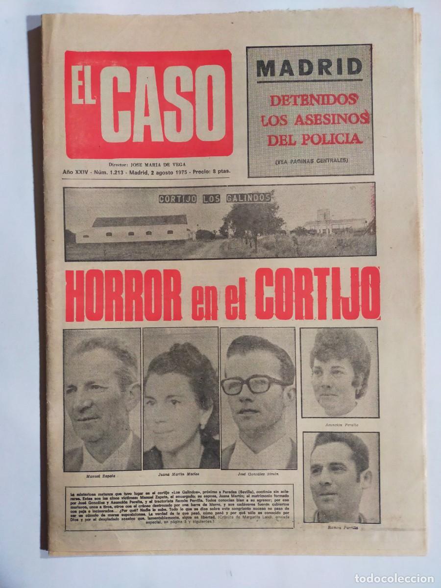 Colecionismo de Revistas e Jornais: PERIODICO &rdquo;EL CASO&rdquo; SEMANARIO DE SUCESOS N&ordm; 1213 - A&Ntilde;O 1975 - MASSIEL