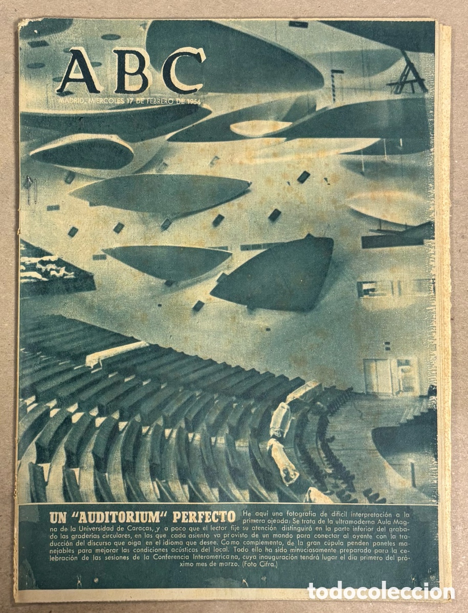 Coleccionismo de revistas y peri&oacute;dicos: ABC (17 FEBRERO 1954) AUDITORIO UNIVERSIDAD CARACAS, GUSTAVO ADOLFO BEQUER,&hellip;