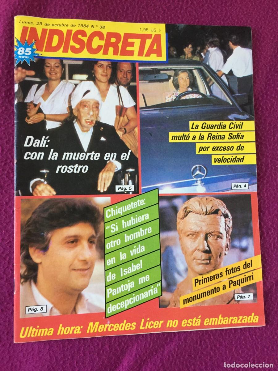 Coleccionismo de revistas y peri&oacute;dicos: REVISTA INDISCRETA N&ordm; 38 - 1984 -DALI-MECANO-CANDY CANDY-UN DOS TRES-LINDA BLAIR-MU&Ntilde;ECA CABBAGE...