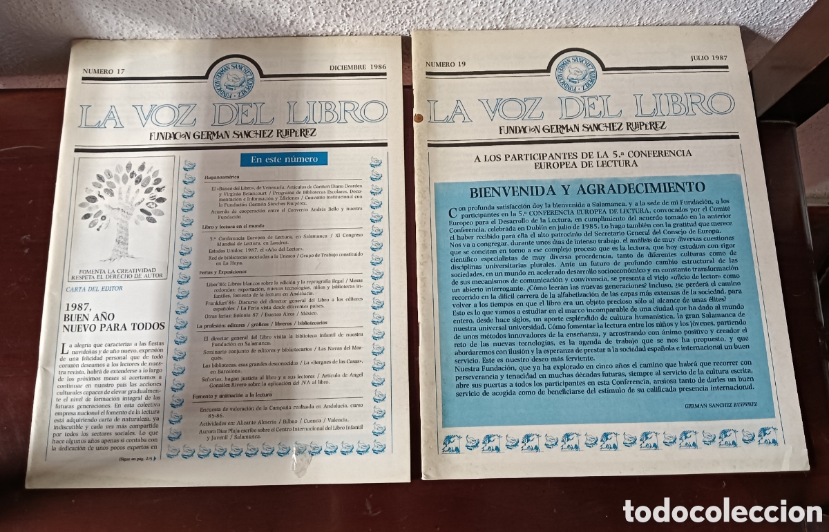 Colecionismo de Revistas e Jornais: La Voz del Libro. Revistas de La F. G. S&aacute;nchez Ruip&eacute;rez.