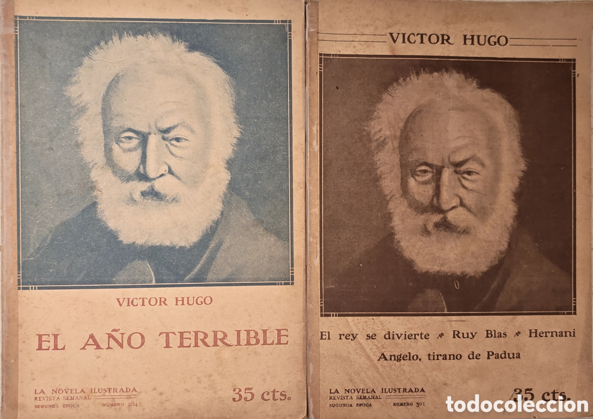 Collection Magazines and Newspapers: Lote 2 Cuadernillos Victor Hugo - La Novela Ilustrada (N&ordm; 284 y 301) - Ed. Blasco Ib&aacute;&ntilde;ez c. 1900