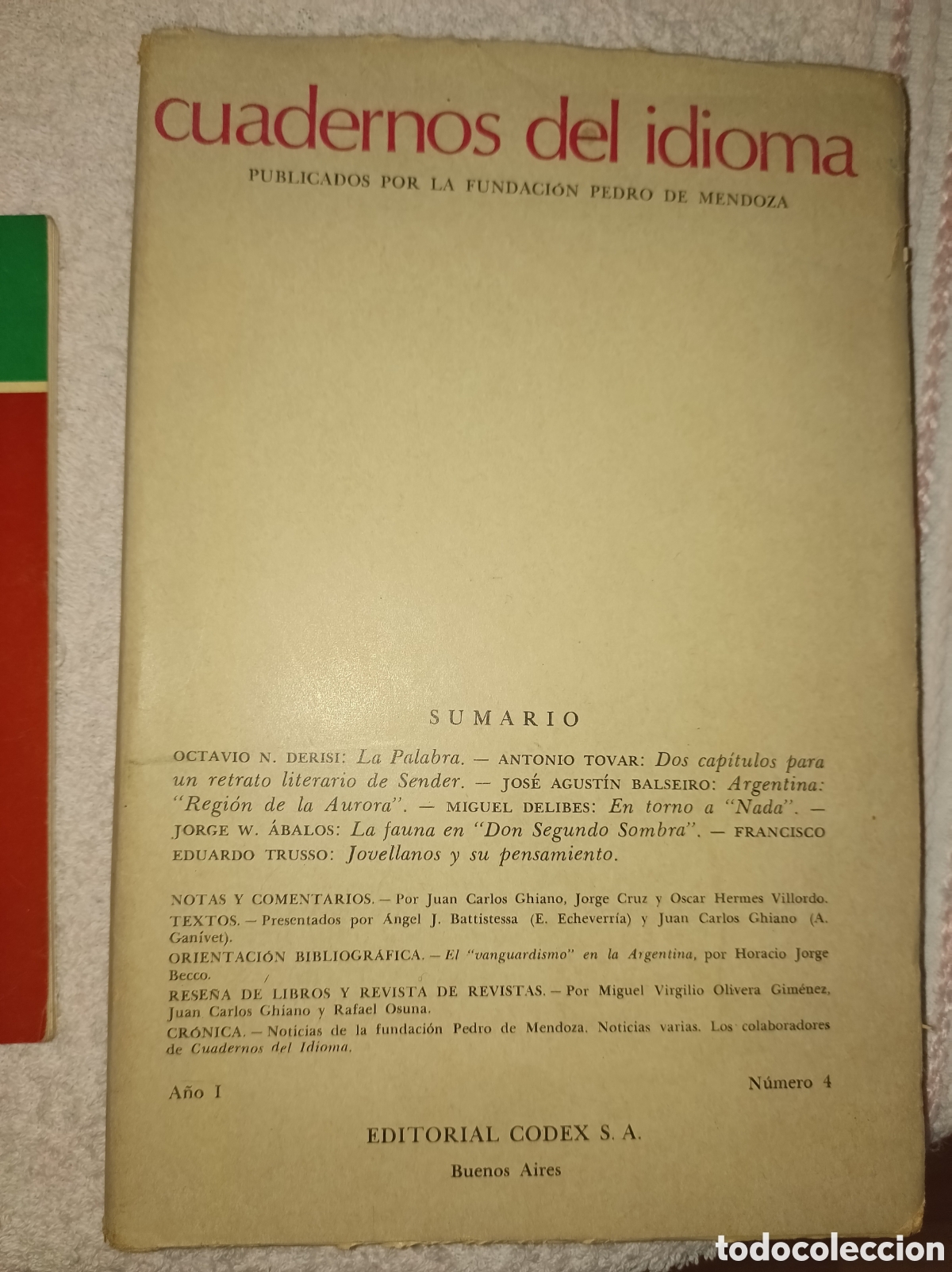 Colecionismo de Revistas e Jornais: Cuadernos del idioma n&uacute;m 4