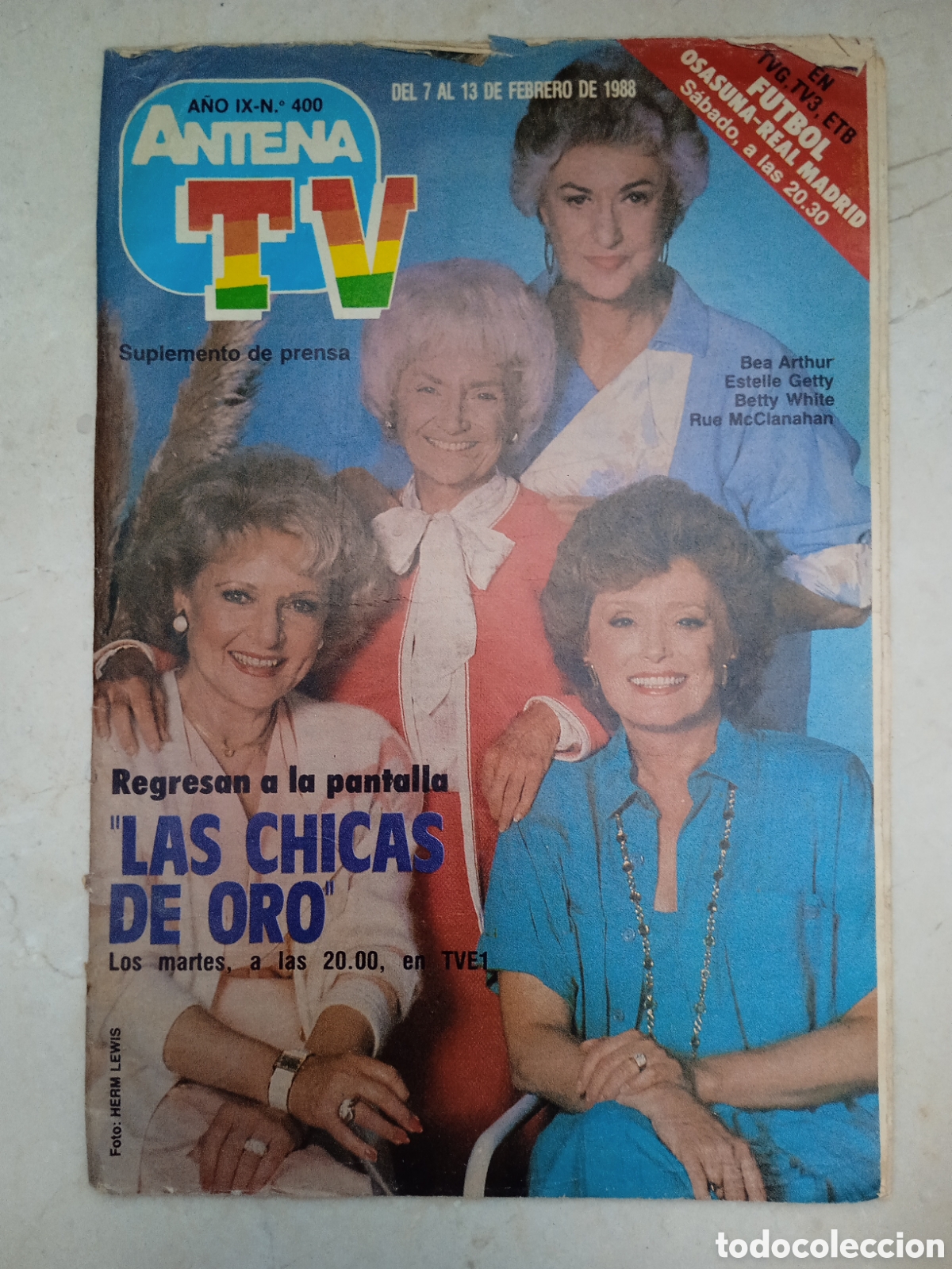 Collectionnisme de Revues et Journaux: Antena TV n 400 Las Chicas de Oro