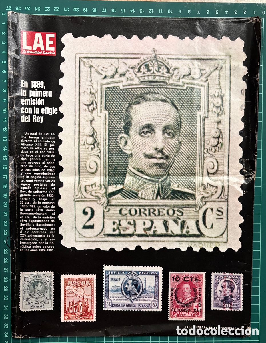 Collectionnisme de Revues et Journaux: A001-Fasc&iacute;culo Revista LAE - La Espa&ntilde;a de la Posguerra: Filatelia Alfonso XIII y II Guerra Mundial