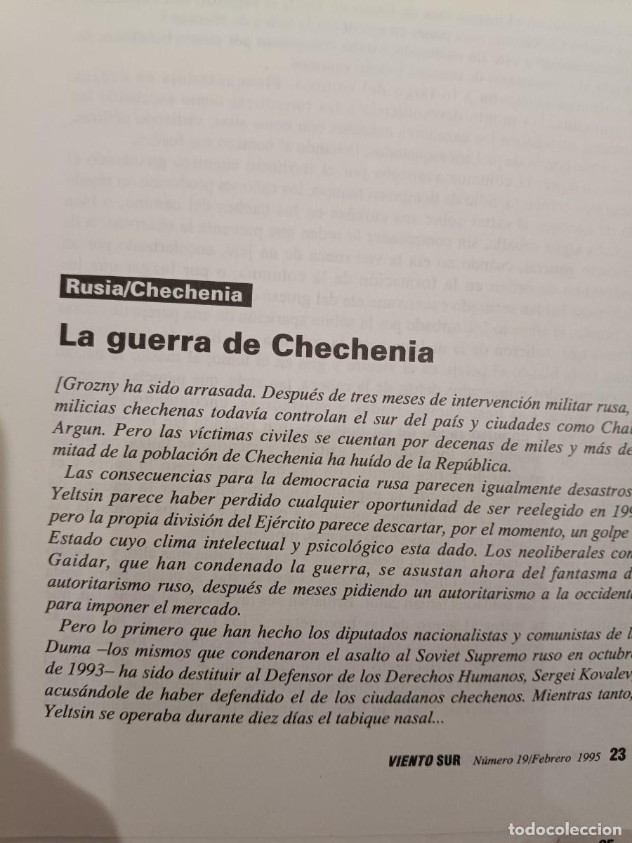 Coleccionismo de revistas y peri&oacute;dicos: LA GUERRA RUSIA-CHECHENIA. TOLSTOI 1852. JUGADA SANGRIENTA DE YELTSIN. 13 P&Aacute;GINAS DE VIENTO SUR 1995