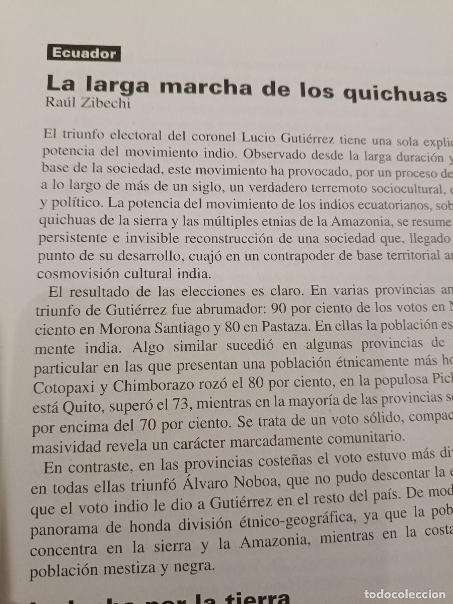 Coleccionismo de revistas y peri&oacute;dicos: ECUADOR: LA LARGA MARCHA DE LOS QUICHUAS. 6 P&Aacute;GINAS DE VIENTO SUR 2002