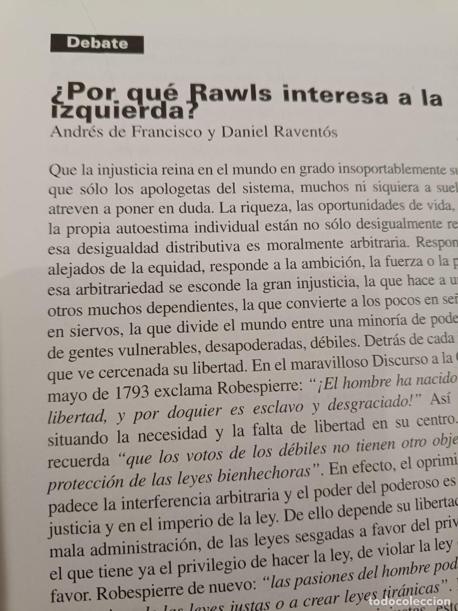 Coleccionismo de revistas y peri&oacute;dicos: &iquest;POR QU&Eacute; INTERESA JOHN RAWLS A LA IZQUIERDA?. 7 P&Aacute;GINAS DE VIENTO SUR 2003
