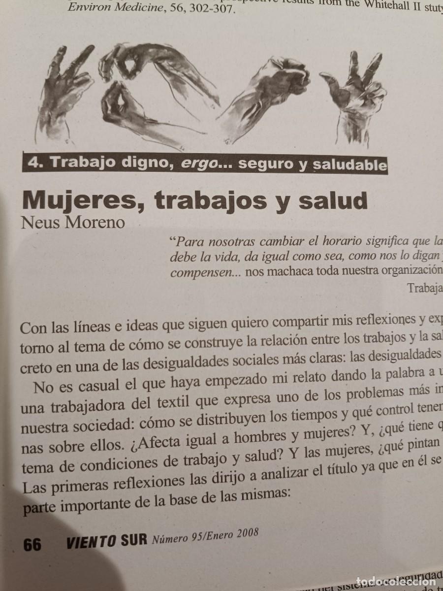 Coleccionismo de revistas y peri&oacute;dicos: MUJERES, TRABAJO Y SALUD. 8 P&Aacute;GS DE VIENTO SUR 2008