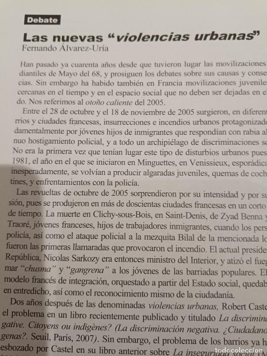 Coleccionismo de revistas y peri&oacute;dicos: LAS NUEVAS VIOLENCIAS EN FRANCIA. 5 P&Aacute;GS DE VIENTO SUR 2008