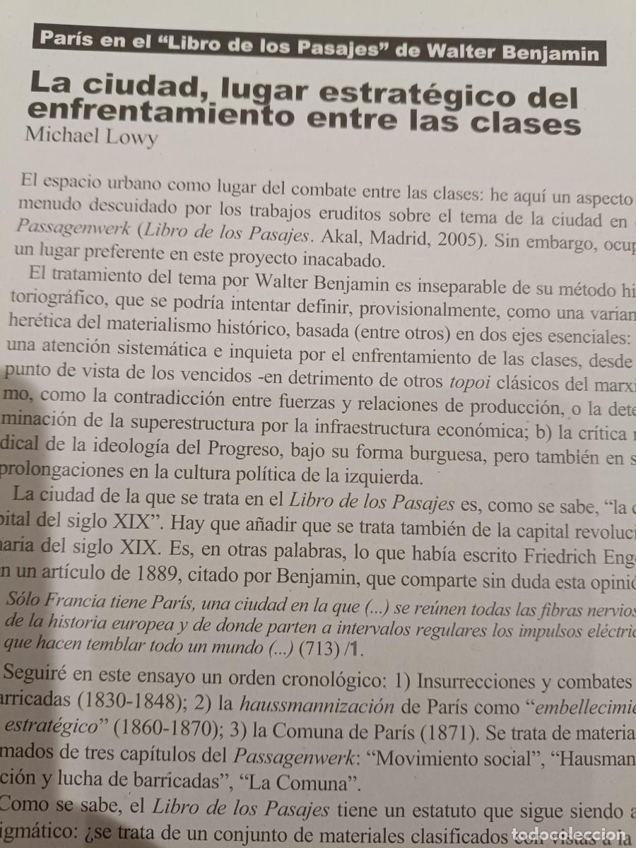 Coleccionismo de revistas y peri&oacute;dicos: WALTER BENJAMIN, LA CIUDAD, ENFRENTAMIENTO DE CLASES Y COMUNA DE PAR&Iacute;S. 12. P&Aacute;GS DE VIENTO SUR 2008