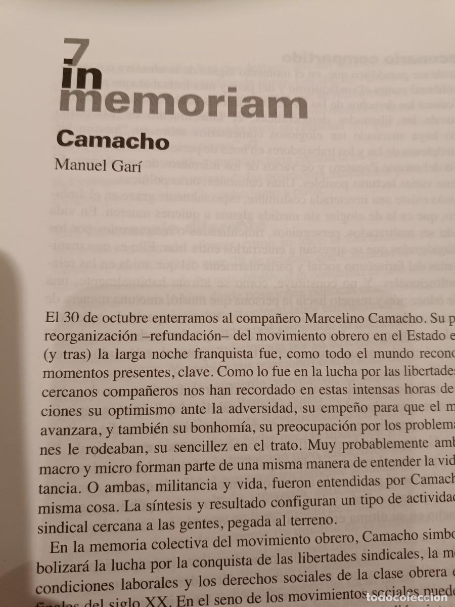 Coleccionismo de revistas y peri&oacute;dicos: SEMBLANZA DE MARCELINO CAMACHO EN SU FALLECIMIENTO. 6 P&Aacute;GS DE VIENTO SUR 2010