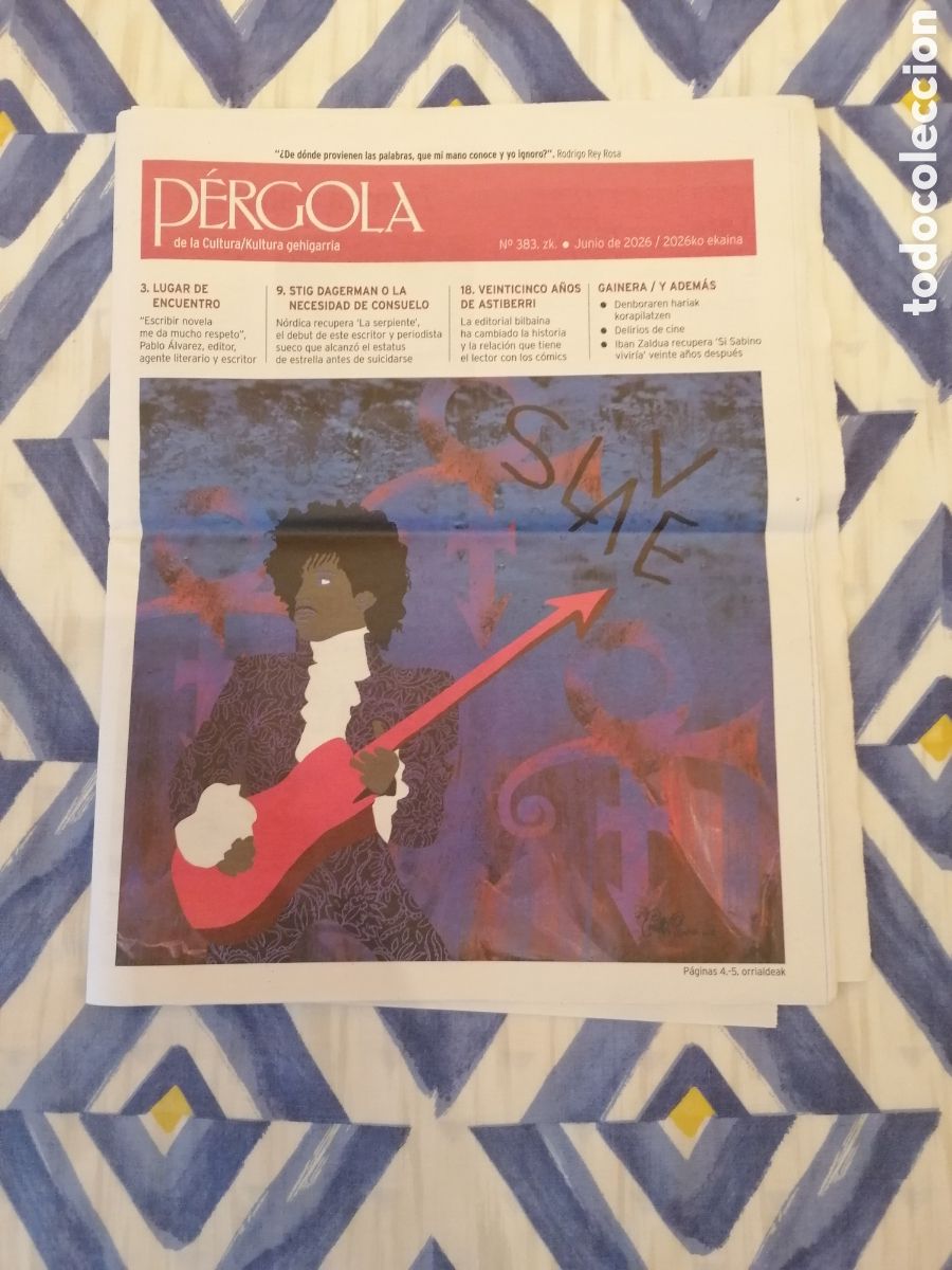 Coleccionismo de revistas y peri&oacute;dicos: Suplemento Cultural P&eacute;rgola Peri&oacute;dico Bilbao Portada Prince + Dos P&aacute;ginas Interiores.Junio 2026
