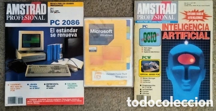 Coleccionismo de revistas y peri&oacute;dicos: AMSTRAD PROFESIONAL a&ntilde;o I n&deg;1 marzo 1989+curso pr&aacute;ctico MICROSOFT WINDOWS+AMSTRAD PROFESIONAL 1990.