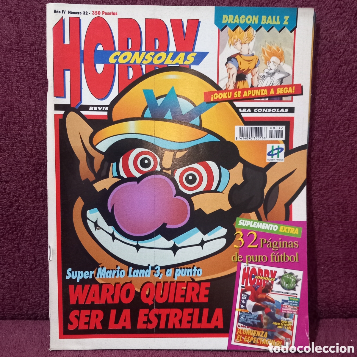 Coleccionismo de revistas y peri&oacute;dicos: REVISTA HOBBY CONSOLAS N&deg;32+suplemento/SUPER MARIO LAND/ DRAGON BALL Z