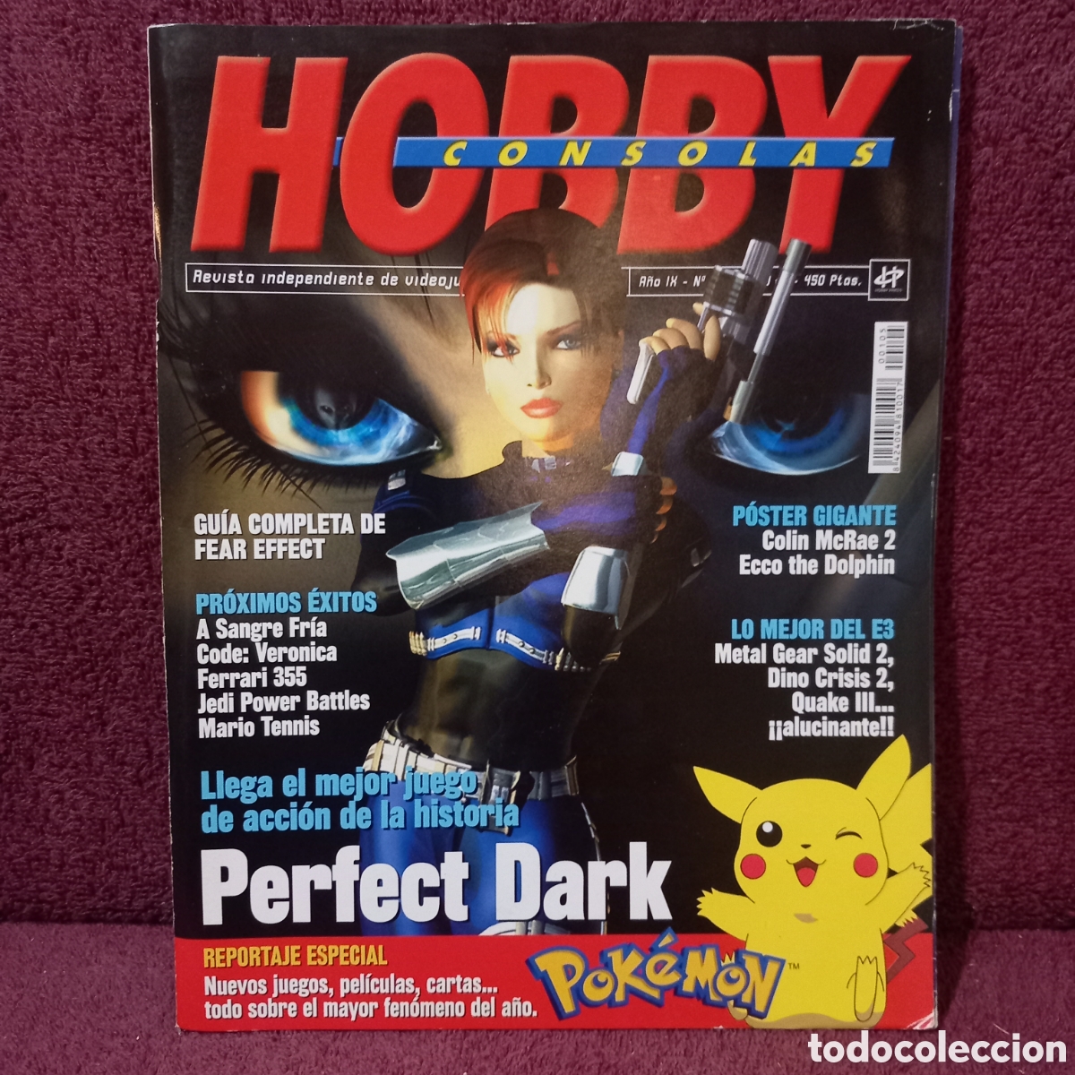 Coleccionismo de revistas y peri&oacute;dicos: HOBBY CONSOLAS n&deg;105(PERFECT DARK/POKEMON/RESIDENT EVIL/STREET FIGHTER III/SUPER MARIO TENIS y m&aacute;s!!