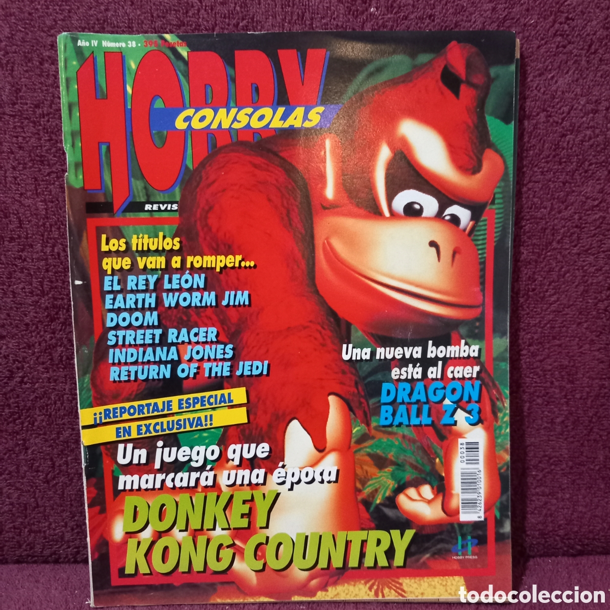 Coleccionismo de revistas y peri&oacute;dicos: HOBBY CONSOLAS N&deg;38(DONKEY KONG COUNTRY/DRAGON BALL Z,3/DOOM/STREET FIGHTER/RETORNO DEL JEDI y m&aacute;s!!