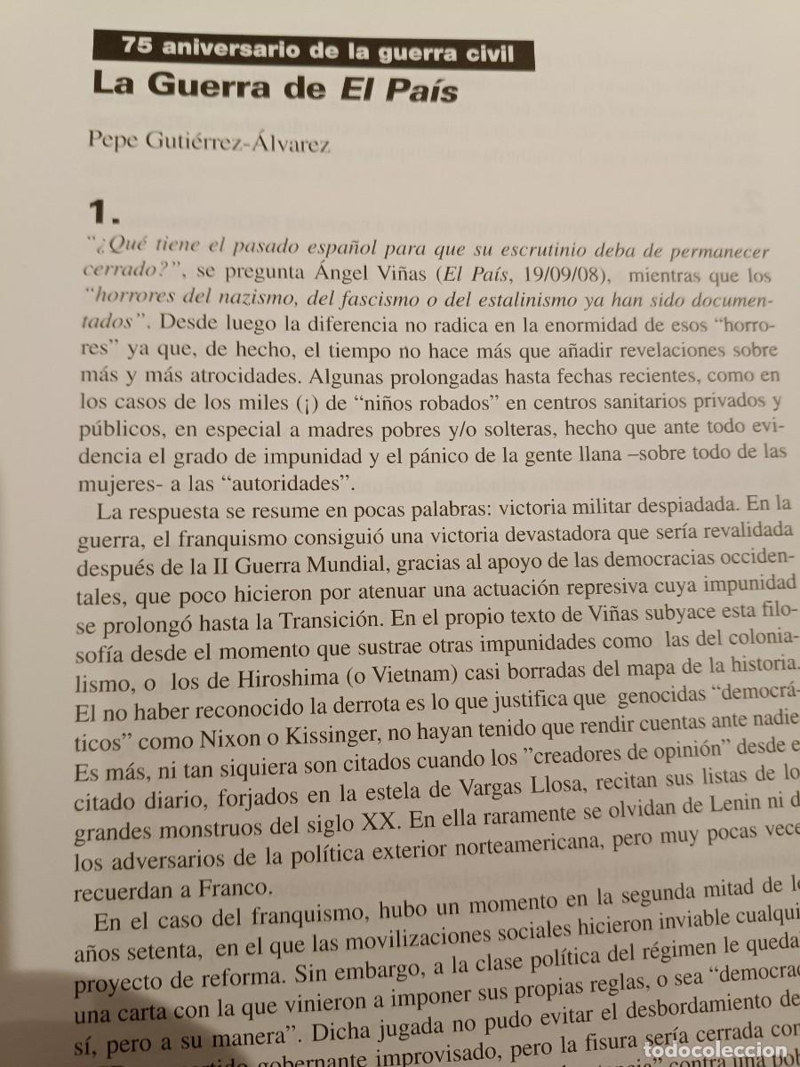 Sammeln von Zeitschriften und Zeitungen: REVISIONISMO DE LA GUERRA CIVIL POR EL DIARIO EL PA&Iacute;S Y EL PSOE. 10 P&Aacute;GS DE VIENTO SUR 2011