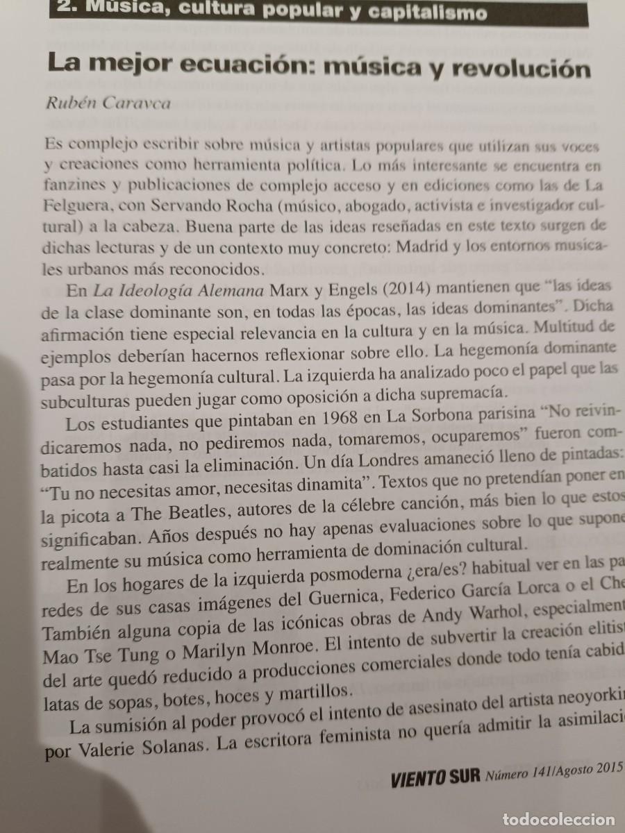 Collectionnisme de Revues et Journaux: M&Uacute;SICA Y REVOLUCI&Oacute;N. 9 P&Aacute;GS DE VIENTO SUR 2015