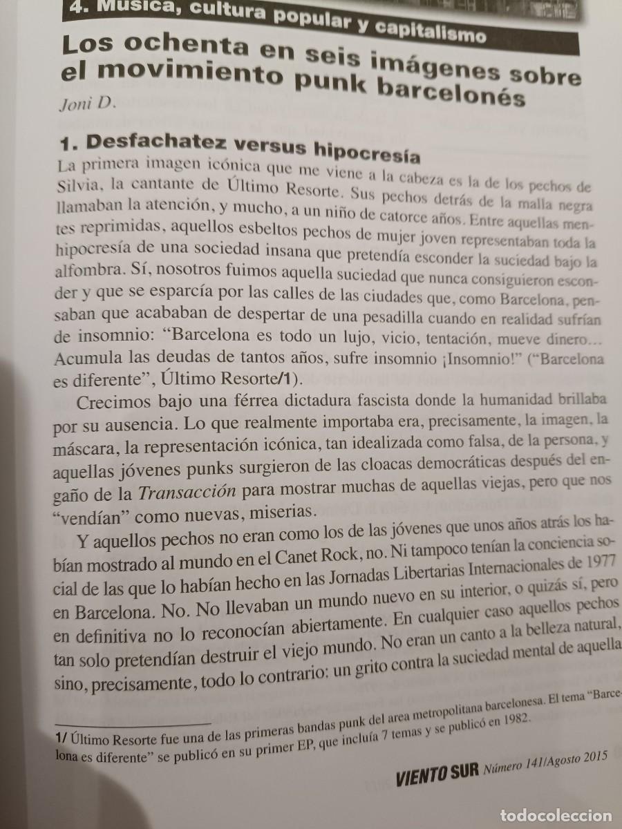 Collectionnisme de Revues et Journaux: EL MOVIMIENTO PUNK BARCELON&Eacute;S EN LOS A&Ntilde;OS 80. 8 P&Aacute;GS DE VIENTO SUR 2015