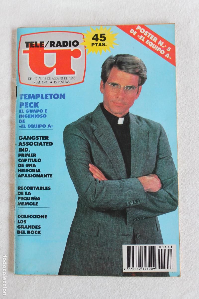 Coleccionismo de revistas y peri&oacute;dicos: TELERADIO N&ordm; 1441 1985 TEMPLETON PECK EQUIPO A
