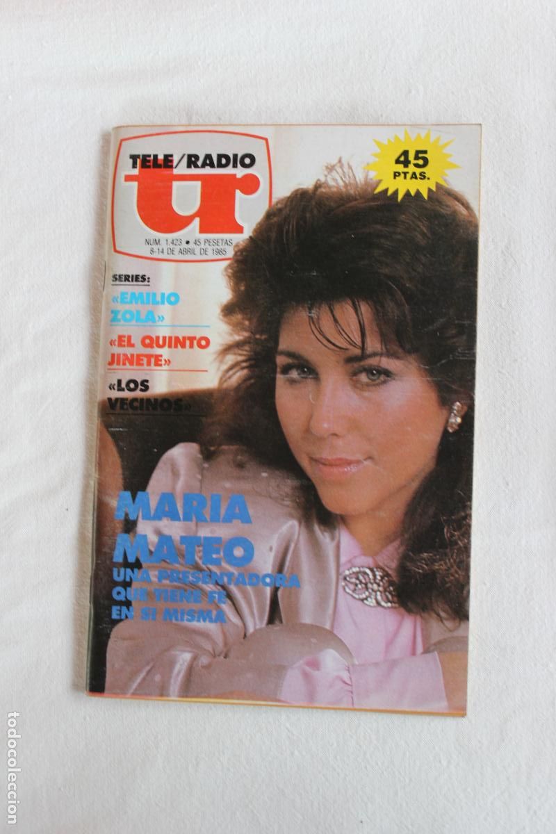 Coleccionismo de revistas y peri&oacute;dicos: TELERADIO N&ordm; 1423 1985 MARIA MATEO PRESENTADORA