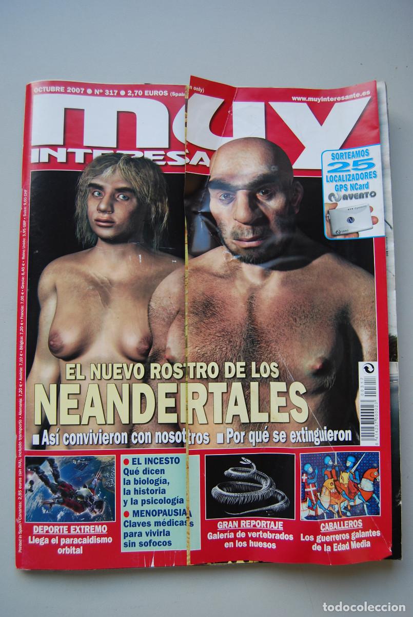 Coleccionismo de revistas y peri&oacute;dicos: MUY INTERESANTE.NUM.317-2007:ROSTRO DE LOS NEANDENTARLES-DEPORTE EXTREMO-CABALLEROS-INCESTO