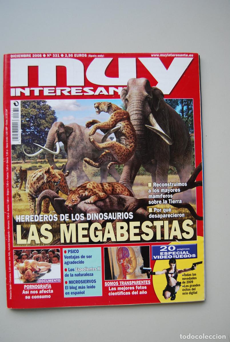 Collezionismo di Riviste e Giornali: MUY INTERESANTE.NUM.331-2008: LAS MEGABESTIAS-PORNOGRAF&Iacute;A-SOMOS TRANSPARENTES-MICROSIERVOS