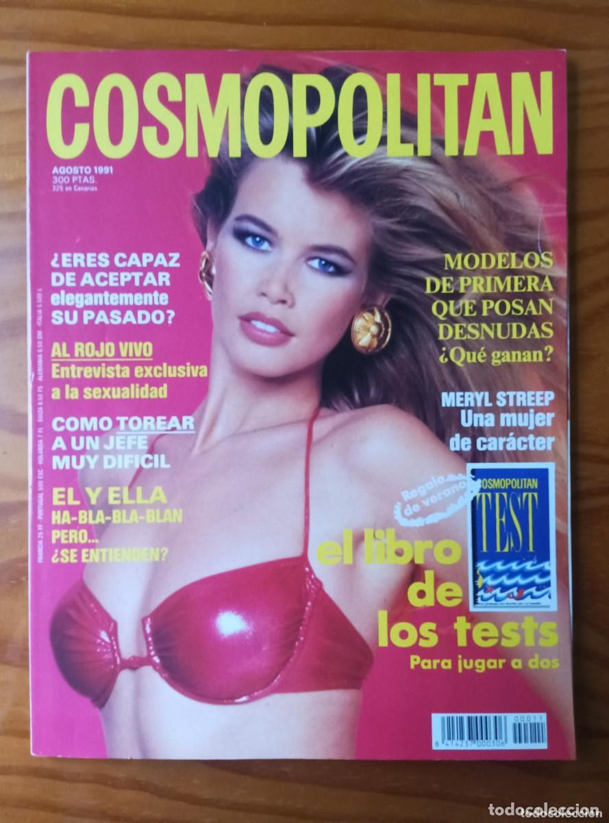 Coleccionismo de revistas y peri&oacute;dicos: cosmopolitan-agosto 1991-claudia schiffer-meryl streep-mecano-joaquin de almeida-cindy crawford