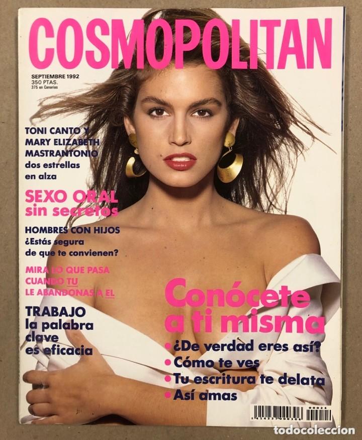 Coleccionismo de revistas y peri&oacute;dicos: cosmopolitan-septiembre 1992-cindy crawford-mary elizabeth mastrantonio-Toni Cant&oacute;-Sexo oral