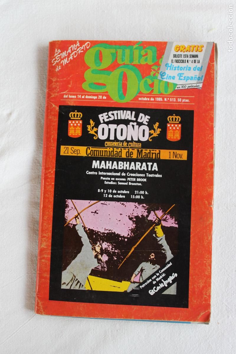 Coleccionismo de revistas y peri&oacute;dicos: GUIA DE OCIO N&ordm; 513 1985 MADRID CON HISTORIA DEL CINE ESPA&Ntilde;OL