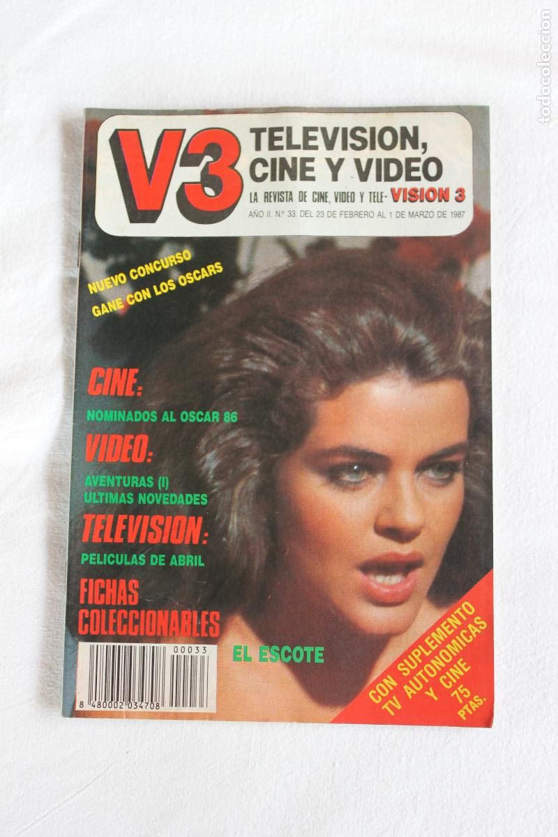 Coleccionismo de revistas y peri&oacute;dicos: V3 VISION 3 N&ordm; 33 REVISTA DE CINE VIDEO Y TELEVISION 1987
