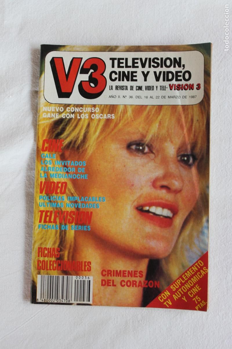 Coleccionismo de revistas y peri&oacute;dicos: V3 VISION 3 N&ordm; 36 REVISTA DE CINE VIDEO Y TELEVISION 1987