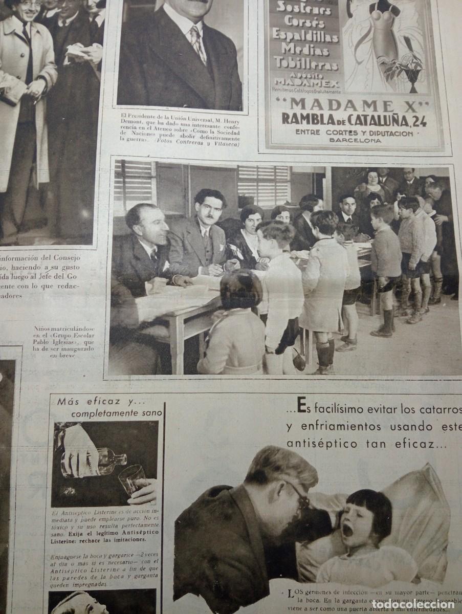 Collezionismo di Riviste e Giornali: LA VANGUARDIA A&Ntilde;O 1933 MATRICULACION DE ALUMNOS DE LA ESCUELA GRUPO ESCOLAR PABLO IGLESIAS