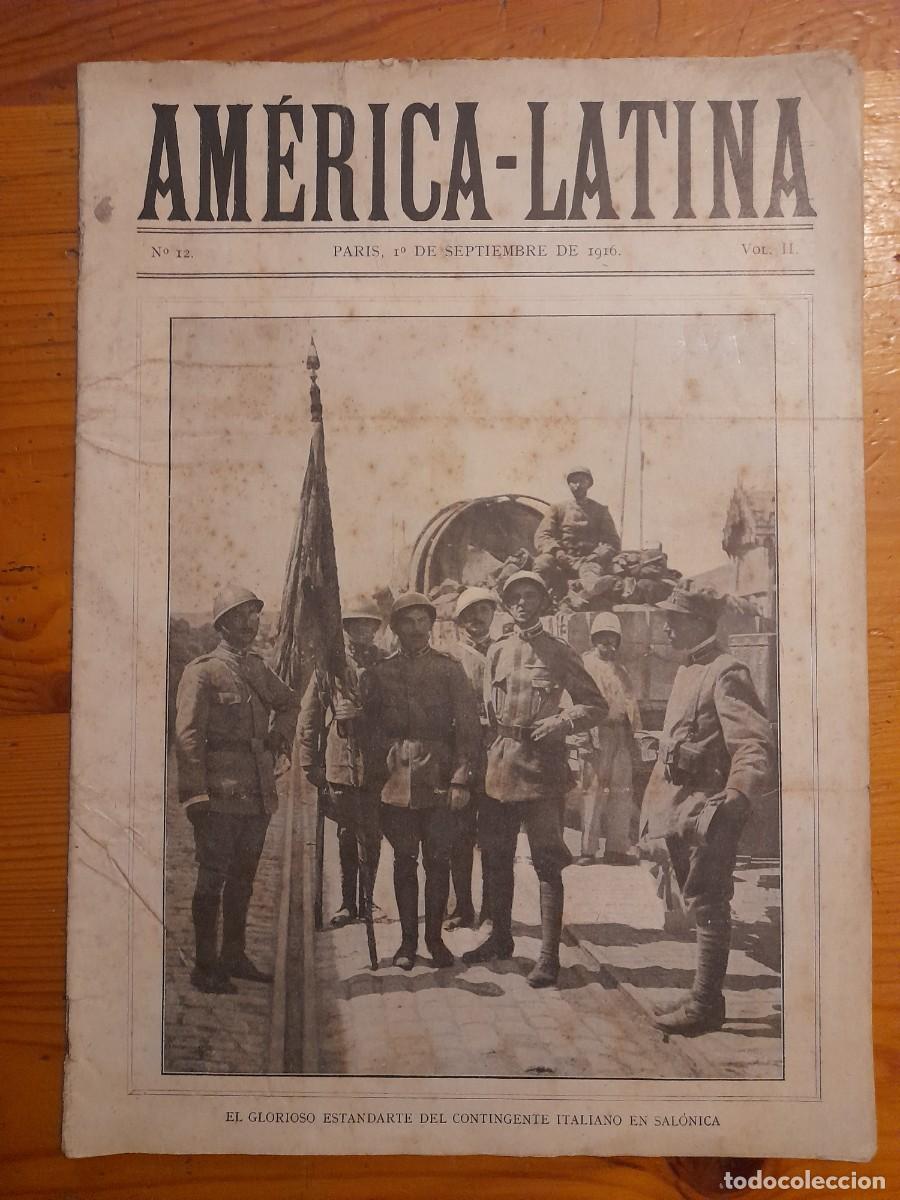 Colecionismo de Revistas e Jornais: Revista Am&eacute;rica-Latina - N&ordm; 12, Vol. II (1 de Septiembre de 1916) - Par&iacute;s - Primera Guerra Mundial