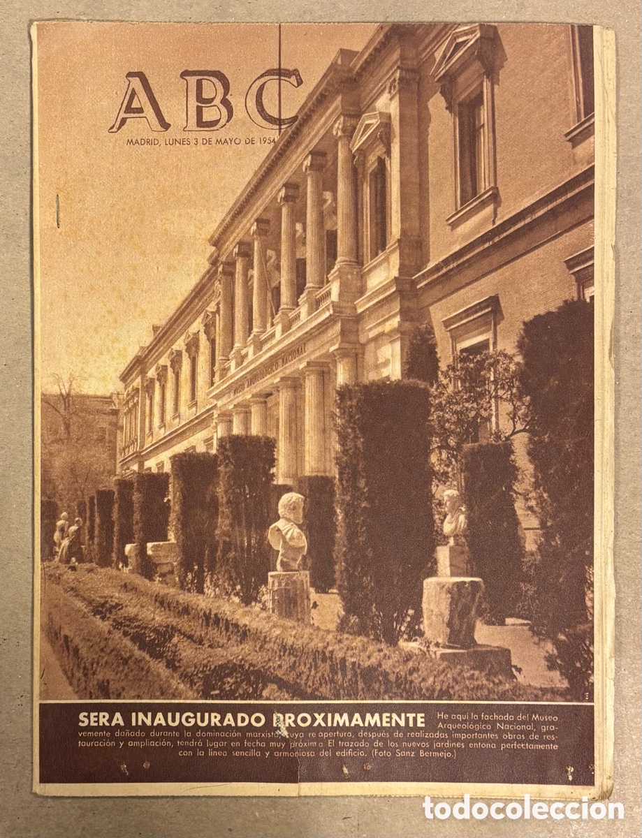 Sammeln von Zeitschriften und Zeitungen: ABC (3 MAYO 1956) NUEVO MUSEO ARQUEOL&Oacute;GICO NACIONAL, FIESTAS PRIMAVERA TENERIFE