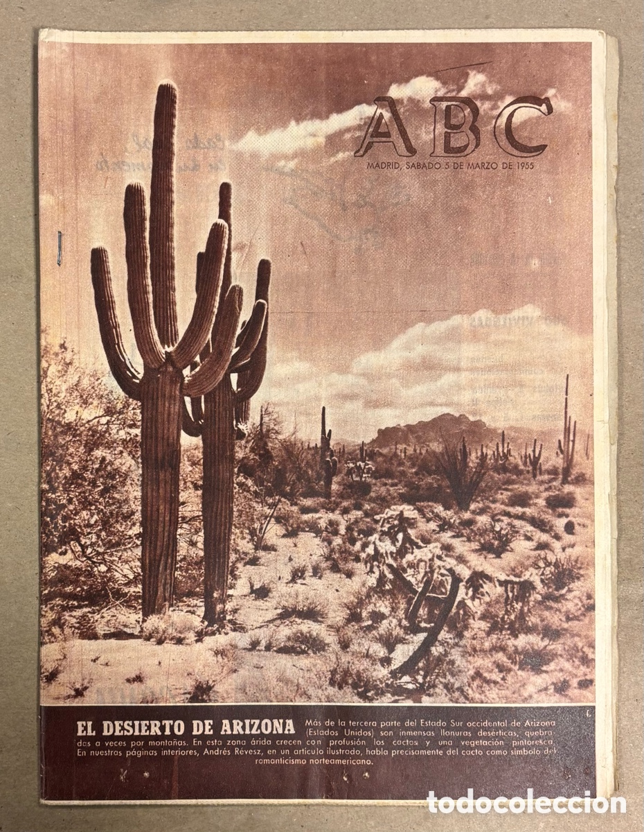 Coleccionismo de revistas y peri&oacute;dicos: ABC (5 MARZO 1955) DESIERTO DE ARIZONA, LA ROMER&Iacute;A DE SAN MEDIN BARCELONA,&hellip;