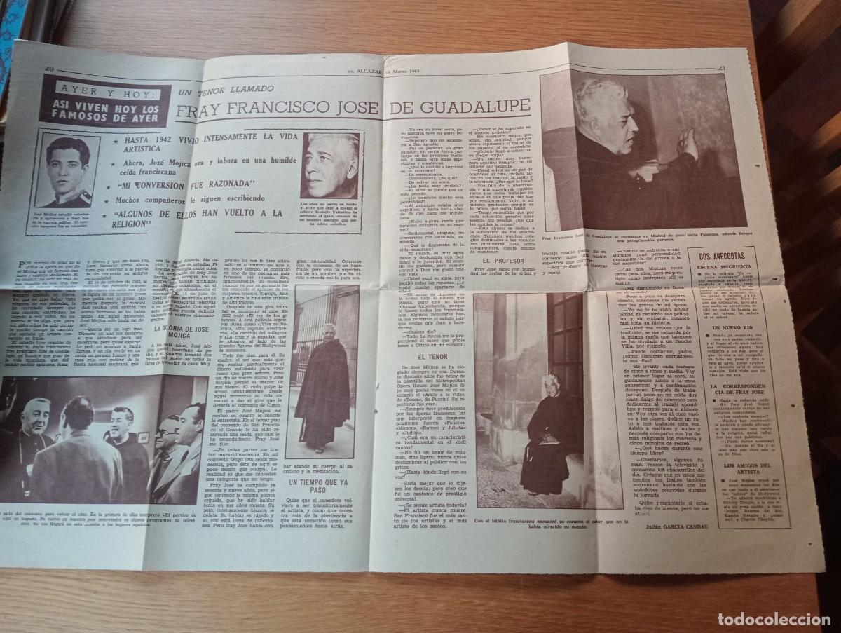 Collectionnisme de Revues et Journaux: 4 P&Aacute;GINAS DEL PERI&Oacute;DICO &ldquo;EL ALC&Aacute;ZAR&rdquo; DEL 19 DE MARZO DE 1965.